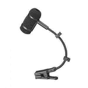 Cardioid Condenser Clip-on Instrument Microphone for A-T Wireless System
